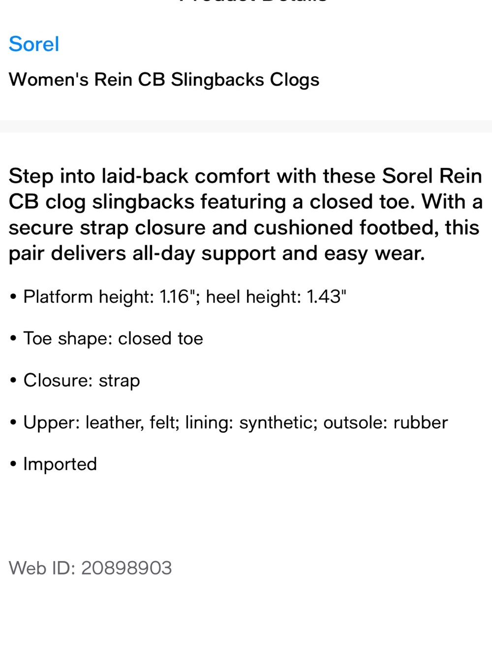 Sorel Women's Rein CB Slingbacks Clogs - Picture 2 of 7
